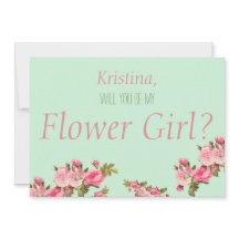 Rosa Verde Floral ¿Quieres Ser Mi Dama de las Flor