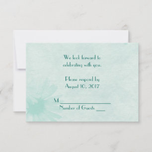 Invitación Rosa verde menta suave RSVP