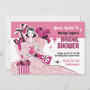 Invitación Rosa Vintage + Ducha Británica Negra