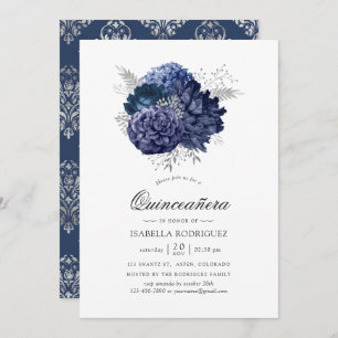 Invitación Rosa Vintage Quinceañera
