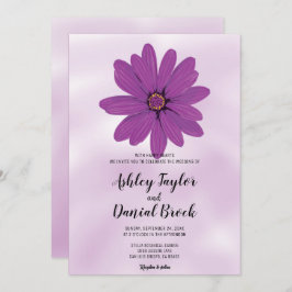 Invitación Rosa violeta elegante Boda floral romántico
