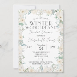 Invitación Rosa Winter Wonderland Bridal Shower