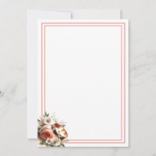 Invitación Rosa y Anillo de Boda