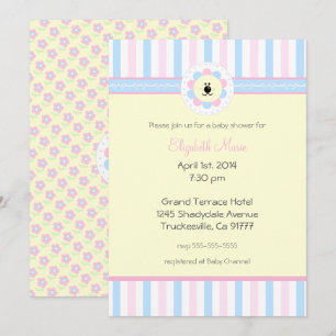 Invitación Rosa y Azul-Baby Shower-