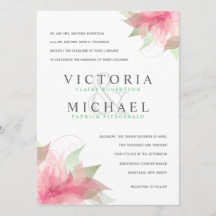 Invitación Rosa y blanco formales del Stargazer de las