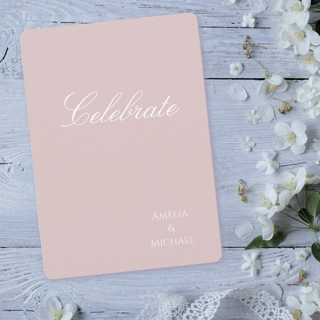 Invitación Rosa y blanco minimalista (Subido por el creador)