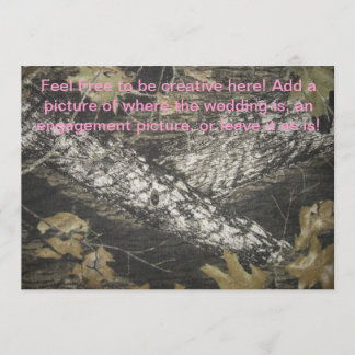 Invitación rosa y camo