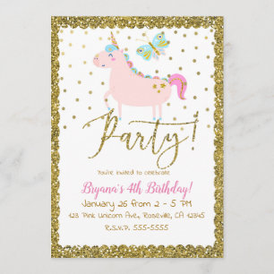 Invitación Rosa y fiesta de cumpleaños de los chicas del