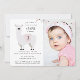 Invitación Rosa y fiesta de cumpleaños linda de marfil de los