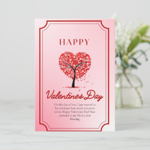 Invitación Rosa y Rojo Simple Ilustrativo Feliz San Valentín
