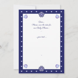 Invitación Rosace azul o rojo para bebé y niño