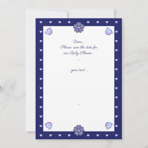 Invitación Rosace azul o rojo para bebé y niño