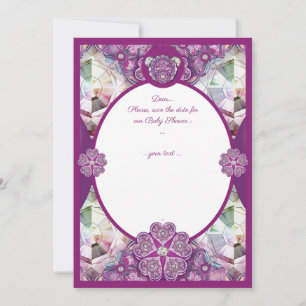 Invitación Rosace azul o rojo para bebé y niño