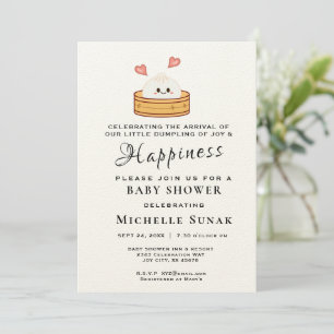 Invitación rosada a Baby Shower de un Chica pequeñ