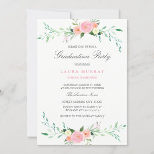 Invitación rosada bonita de la fiesta de