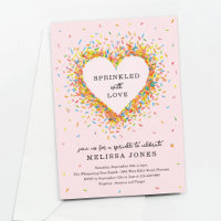 Invitación Rosada con Purpurina de Amor
