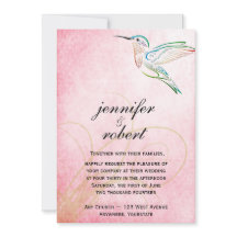 Invitación rosada de la boda de la acuarela del