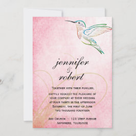 Invitación rosada de la boda de la acuarela del
