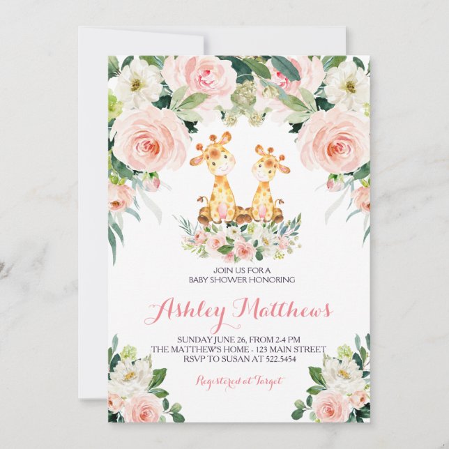 invitación rosada de la fiesta de bienvenida al (Anverso)