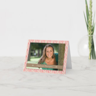 Invitación rosada de la fiesta de graduación de la