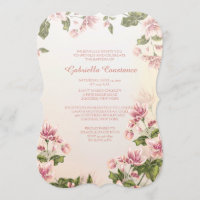 Invitación rosada de los Dogwoods