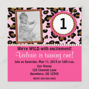 Invitación rosada del cumpleaños de los chicas de