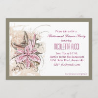 Invitación rosada del lirio