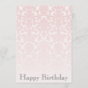 Invitación rosada elegante simple del cumpleaños