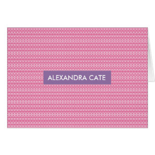 Invitación rosada Notecard del modelo