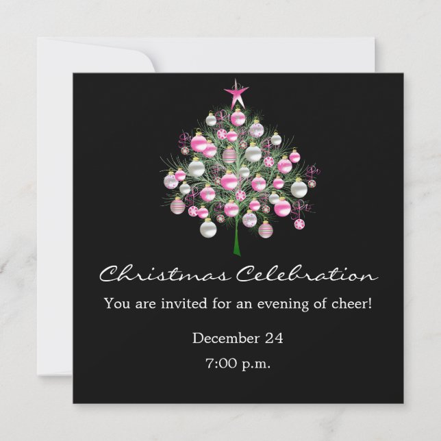 Invitación Rosado-Temática de la celebración del (Anverso)