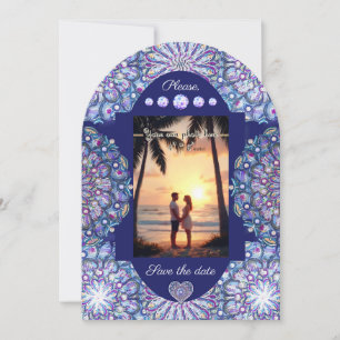 Invitación Rosario azul