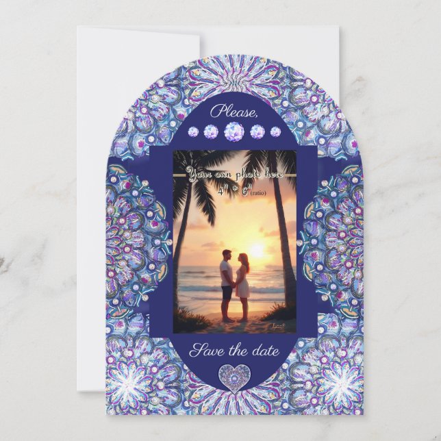 Invitación Rosario azul (Anverso)