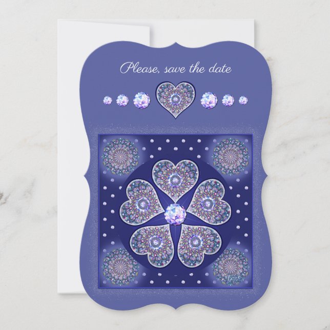 Invitación Rosario azul (Anverso)
