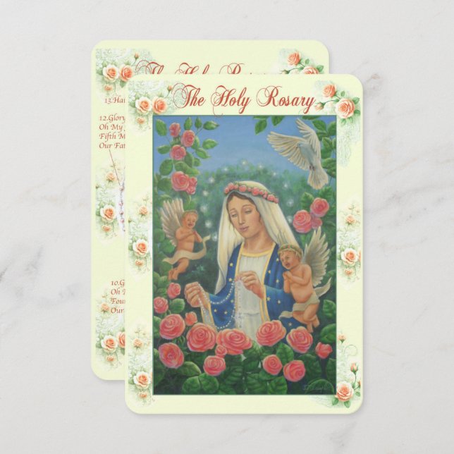 Invitación Rosary Prayer Card (Anverso / Reverso)