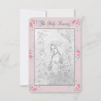 Invitación Rosary Prayer Card with my Original Drawing