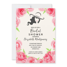 Rosas acuarelas Gran Gorra Ducha Bridal