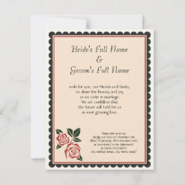 Invitación Rosas angulares