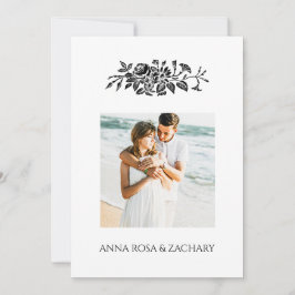 Invitación *~* Rosas AR6 victoriano Boda de QR FOTO RSVP