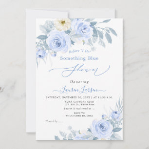 Invitación Rosas azul tumultuosos de ArtsApp H2 Ducha de novi