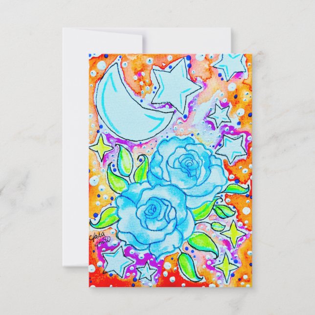 Invitación Rosas Azules (Anverso)