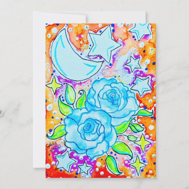 Invitación Rosas Azules (Anverso)