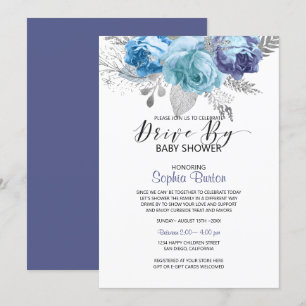Invitación Rosas azules circulan por