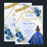 Invitación Rosas Azules de la Marina Chica Charra 15 cumpleañ<br><div class="desc">Rosas Azules de la Marina Chica Charra 15th Birthday Invitation Mis Quince Anos,  15th Birthday, </div>