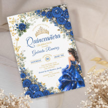 Rosas Azules Reales Mariposas Doradas Quinceañera