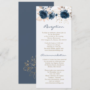Invitación Rosas azules Recepción, Alojamiento de hotel de bo