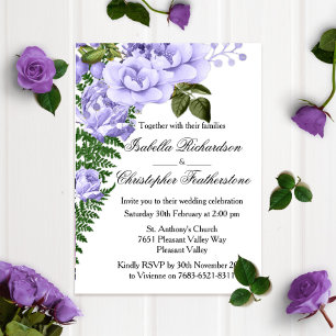 Invitación Rosas azules y Boda de helados
