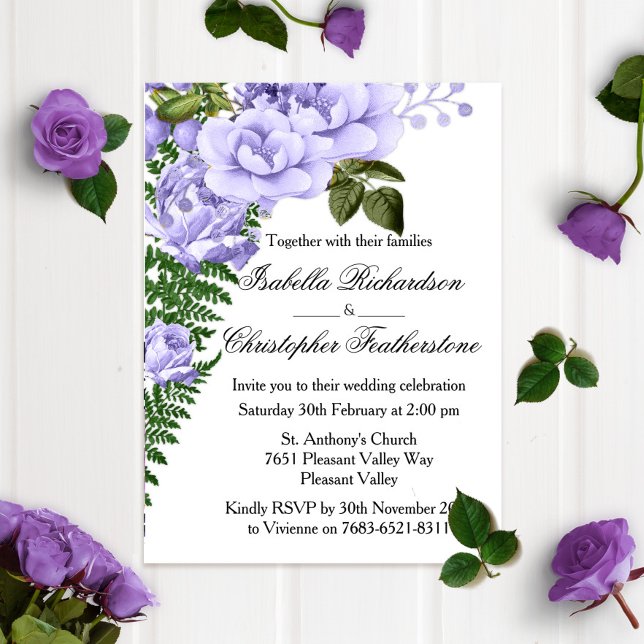 Invitación Rosas azules y Boda de helados (Subido por el creador)