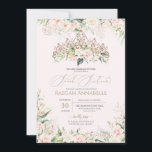 Invitación Rosas Blancas Blancas Blandas Elegante Dulce 16 Cu<br><div class="desc">Elegante diseño lujoso con rosas blandas y rosas blancas,  acentos dorados rosas y una hermosa muñeca en una lujosa tiara glamorosa con flores. Todo el texto es completamente personalizable.</div>
