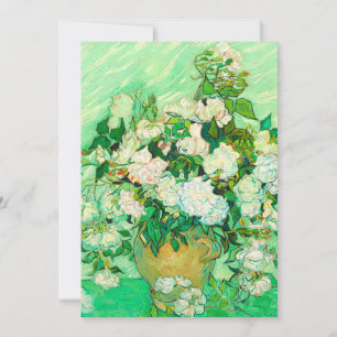 Invitación Rosas Blancas de Van Gogh