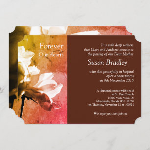 Invitación Rosas Blancas para siempre en nuestro servicio con